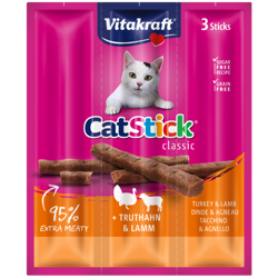 Vitakraft Cat Stick Mini Kabanosy Kalkoen met Lam 3x18g
