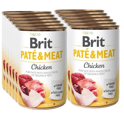 Brit Pate & Vlees met Kip 12x400g