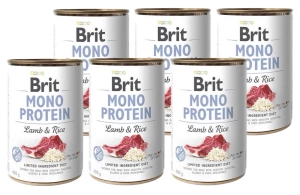 Brit Mono Eiwit met Lam en Rijst 6x400g