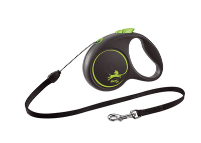 Flexi leash Black Design M Touw 5m tot 20kg groen