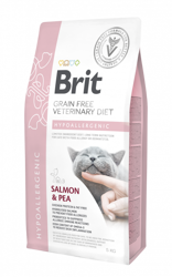 Brit Grain Free Veterinary Diet Kat Hypoallergenic Zalm met Erwten 5kg