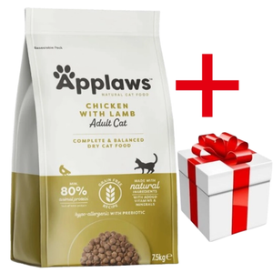 APPLAWS Complete Dry Adult Chicken With Lamb 7.5kg + een verrassing voor de kat