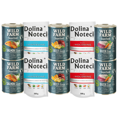 Dolina Noteci 4x500g + WILD FARM Superfood 6x400g Mix