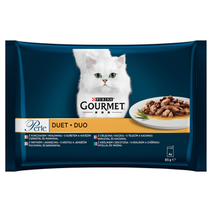 GOURMET Perle volwassen kattenvoer Meat Duet 4x85g