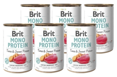Brit Mono Eiwit Tonijn & Zoete Aardappel 6x400g