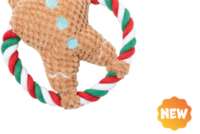 UNIQ PETS PLUS TOY VOOR HONDEN SQUEAKIES ringtug sneeuwpop met pieper 20×20cm