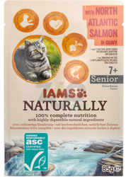 IAMS - Natuurlijk met Noord-Atlantische zalm in jus 85g