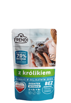Frendi Stukjes in delicate saus met konijn 100g