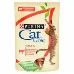 Purina Cat Chow Adult Rundvlees met Aubergine 85g