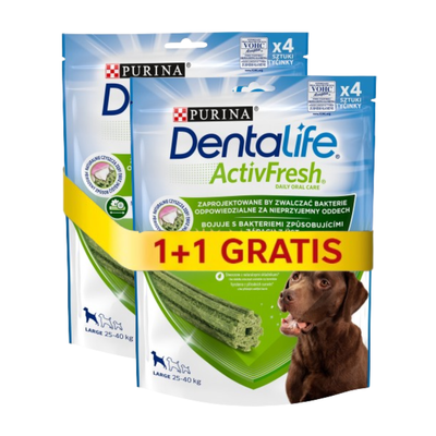 Purina Dentalife Activefresh Large 142g+142g GRATIS