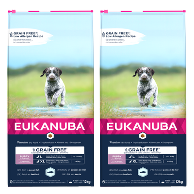 Eukanuba Puppy&Junior Large Breeds Grain Free Salmon 2x12kg