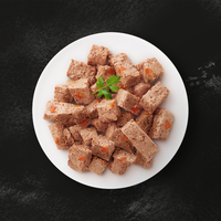  SHEBA blikje 400 g Nature's Collection - volledig natvoer voor volwassen katten, gevogeltecocktail met lever en visolie met wortelgarnituur, in terrine