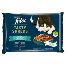 Felix Tasty Shreds Zalm & Tonijn Kattenvoer in Saus 4x80g
