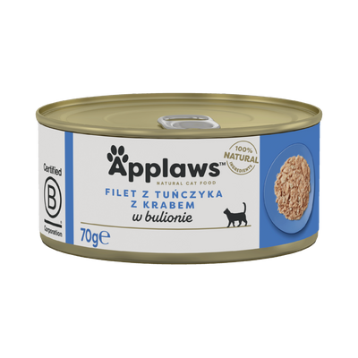 Applaws Kat Tonijn met Krab 6x70g CUP