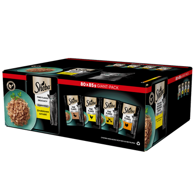 Sheba Delicacy Gevogelte Gelei Smaken, met Eend, met Kip, met Gevogelte, met Kalkoen 80x85g