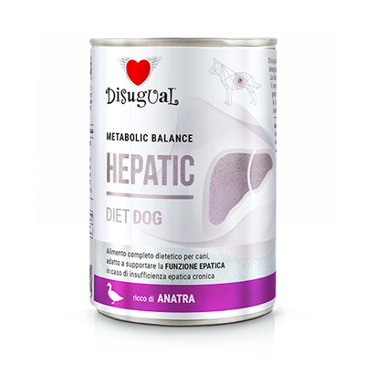 Disugual Veterinary natvoer voor honden HEPATIC Eend (volwassen) 400g