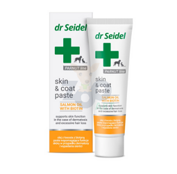 Dr Seidel Skin&Coat Paste om de huidfunctie te ondersteunen bij dermatose en haaruitval 105g