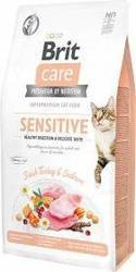 Brit Care Cat Grain-Free Sensitive Gezonde Spijsvertering & Delicate Smaak met Kalkoen & Zalm 2kg