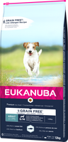 Eukanuba Adult Small&Medium Graanvrije Zalm 12kg + GRATIS een verrassing voor je hond!