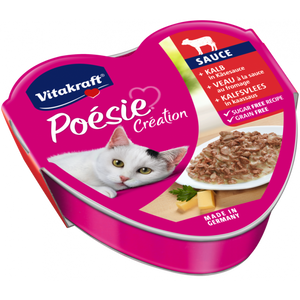 Vitakraft POESIE nat kattenvoer kalfsvlees met kaas 85g