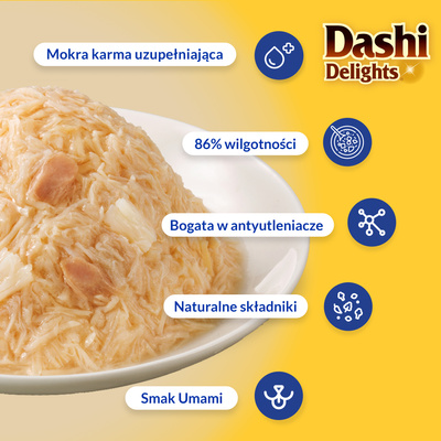 INABA Dashi Delights Fijne Vlokken Kip met Tonijn Recept 40g