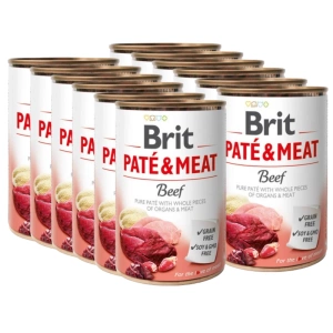 Brit Pate & Vlees met Rundvlees 12x400g