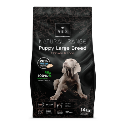 Rex Natural Range Puppy Grote Rassen Kip & Rijst 14kg