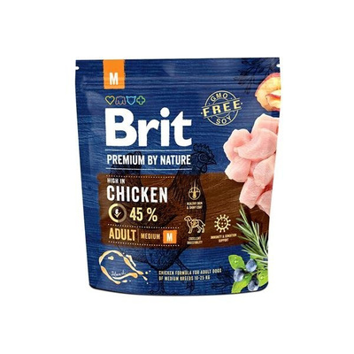 Brit Premium By Nature Adult M met Kip 1kg
