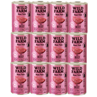 WILD FARM Pate Beef 12x400g - glutenvrij kattenvoer