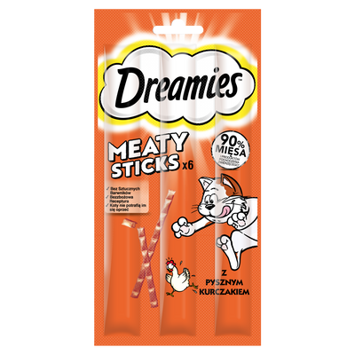 DREAMIES 30g - aanvullende voeding voor volwassen katten, met heerlijke kip