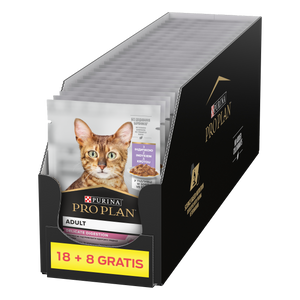 PRO PLAN Nutrisavour Delicate Kattenvoer delicate stukjes met kalkoen in saus 26x85g (18+8 GRATIS)