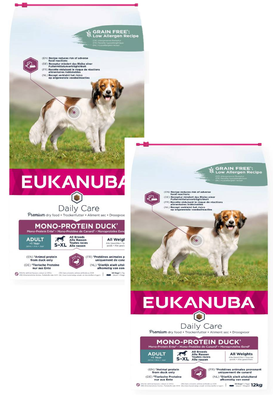 EUKANUBA-Adult Dagelijkse Verzorging Mono-Proteïne eend-2x12kg