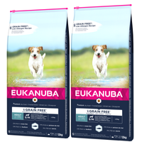 Eukanuba Adult Small&Medium Graanvrije Zalm 2x12kg