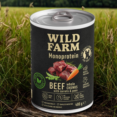 Wild Farm Monoprotein Beef 6x400g hypoallergeen hondenvoer