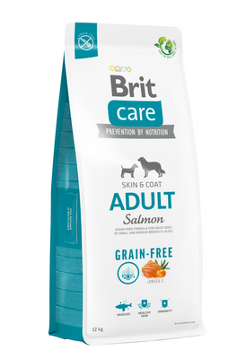 BRIT CARE Graanvrij Adult Zalm 12kg + GRATIS een verrassing voor je hond!