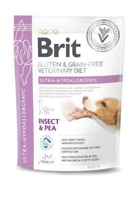 BRIT GF Veterinary Diets Hond Ultra-Hypoallergeen Insect 400g