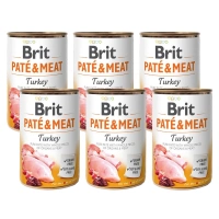 Brit Pate & Vlees met Kalkoen 6x400g