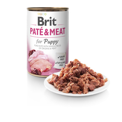 Brit Pate & Vlees Puppy Kip & Kalkoen 400g