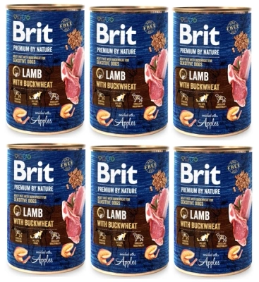 Brit Premium By Nature Lam met Boekweit 6x400g