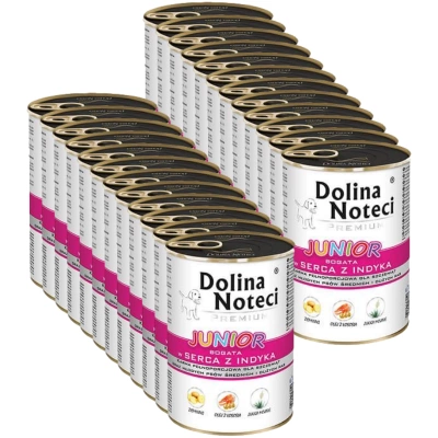 Dolina Noteci Premium Junior Rijk aan Kalkoenhartjes 24x400g
