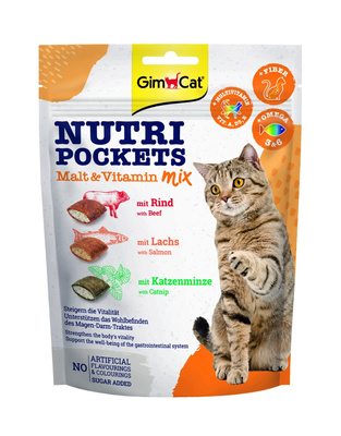 GIMCAT NUTRI POCKETS Mout & Vitamine 150g