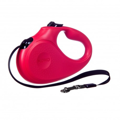 Barry King automatische hondenriem rood L - riem 5m, tot 50kg