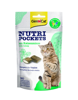 GIMCAT NUTRI POCKETS Kattenkruid traktatie 60g