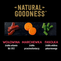 Cesar Natural Goodness Rundvlees rijk, gegarneerd met wortelen, bonen en kruiden 400g