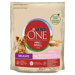 Purina One Mini/Small Delicate Hondenvoer Zalm met Rijst 800g