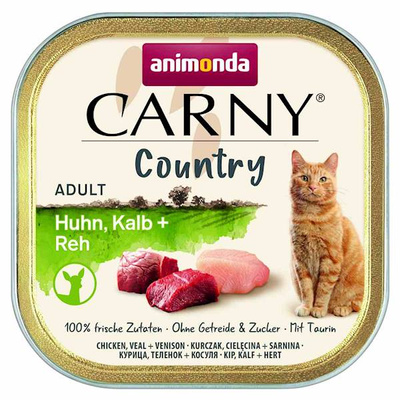 ANIMONDA Carny Country Adult Kip, Kalfsvlees & Ree 100g 