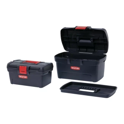 Curver Herobox Basisset Rood-Zwart 13"+16" Gereedschapskisten