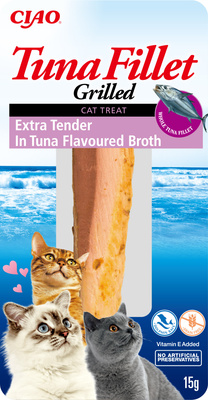 INABA Tonijnfilet voor katten - Extra malse tonijnfilet in tonijnbouillon 15g