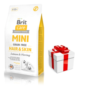 Brit Care Mini Graanvrij Haar & Huid 7kg + GRATIS een verrassing voor je hond!