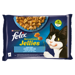 FELIX Sensations Jellies Kattenvoer Vissmaken in gelei 4x85g